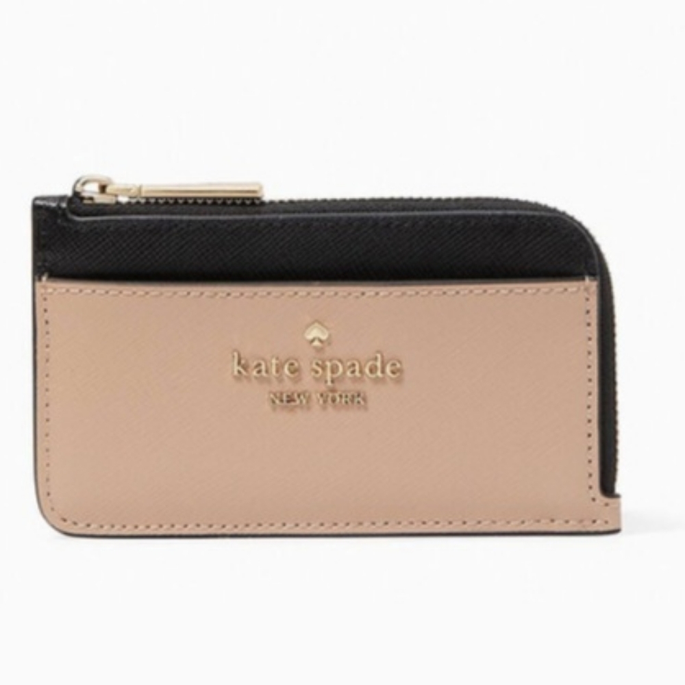 Kate Spade Madison Colorblock Leather Card Holder with dust bag NWT